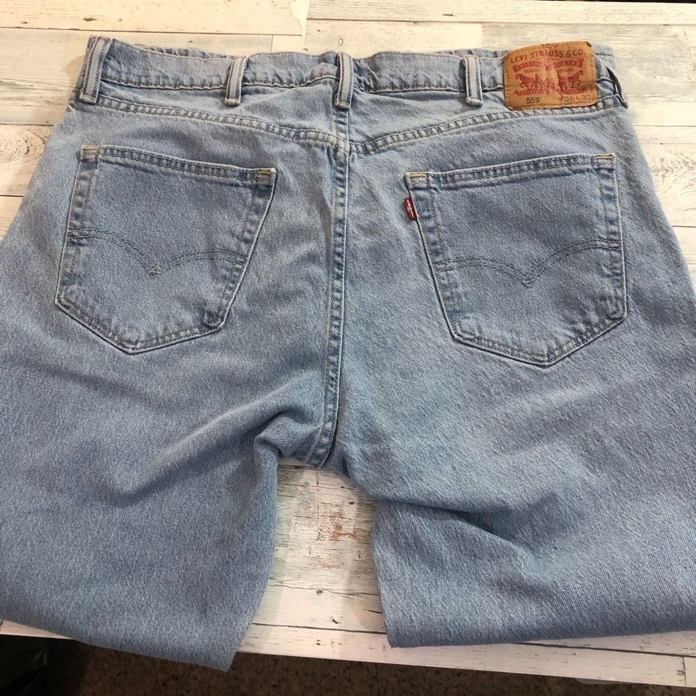 Levi's 559 Relaxed Blue Jeans Classic Comfort 38x30 - Picture 2 of 5